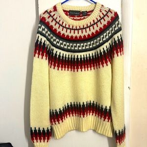 Vintage Nordic Chunky Knit Unisex Sweater Size Large